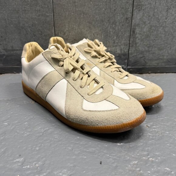 MAISON MARGIELA GAT White Low Top Sneakers - Picture 1 of 12